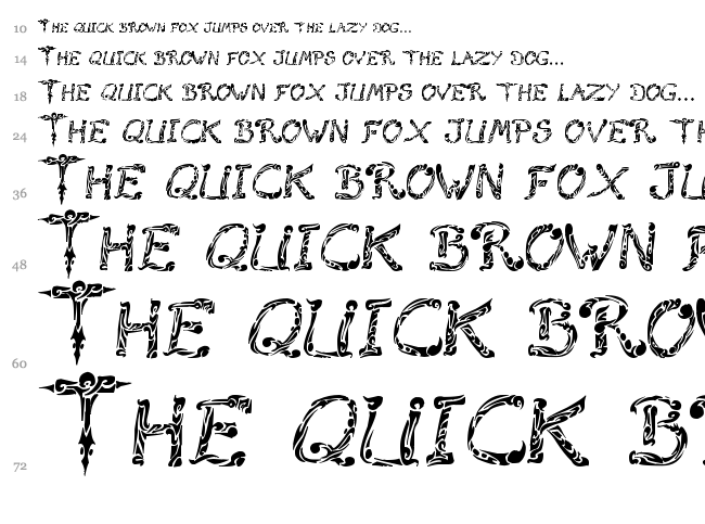Raslani Tribal font waterfall